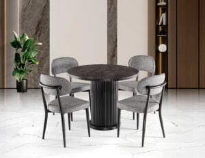 Bohem 4 Sandalyeli % 100 MDF Masa Takımı İroni TN0625