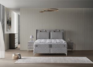Truva 90x190 Tek Kişilik Yatak, Baza, Başlık Seti
