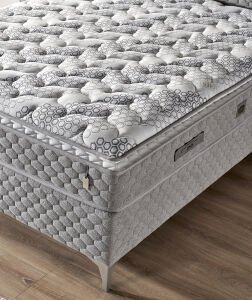 Truva 90x190 Tek Kişilik Yatak, Baza, Başlık Seti