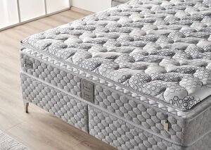 Truva 90x190 Tek Kişilik Yatak, Baza, Başlık Seti