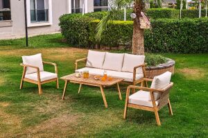 Gardenya Ahşap Oturma Grubu ROY011