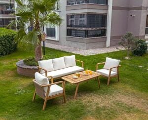 Gardenya Ahşap Oturma Grubu ROY011