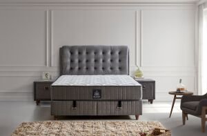 Zeus 200x200 Çift Kişilik Yatak, Baza, Başlık Seti CP1027