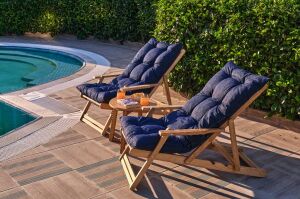 Angel Ahşap Şezlong Sehpa Takımı ROY008