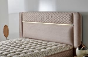 Gusto Krem 140x190 Çift Kişilik Baza, Başlık Seti CB3404