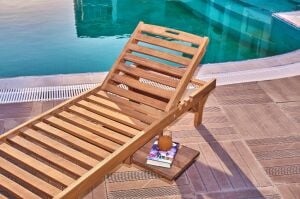 Simay Kendinden Sehpalı Ahşap Şezlong  ROY009