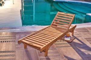 Simay Kendinden Sehpalı Ahşap Şezlong  ROY009