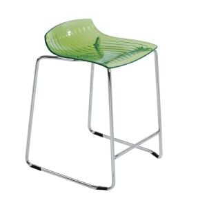 X-treme Sled Yeşil Transparan - Krom Kaplama Bar Taburesi PPT1632