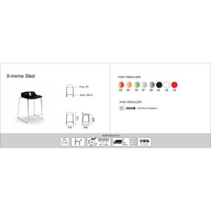 X-treme Sled Yeşil Transparan - Krom Kaplama Bar Taburesi PPT1632