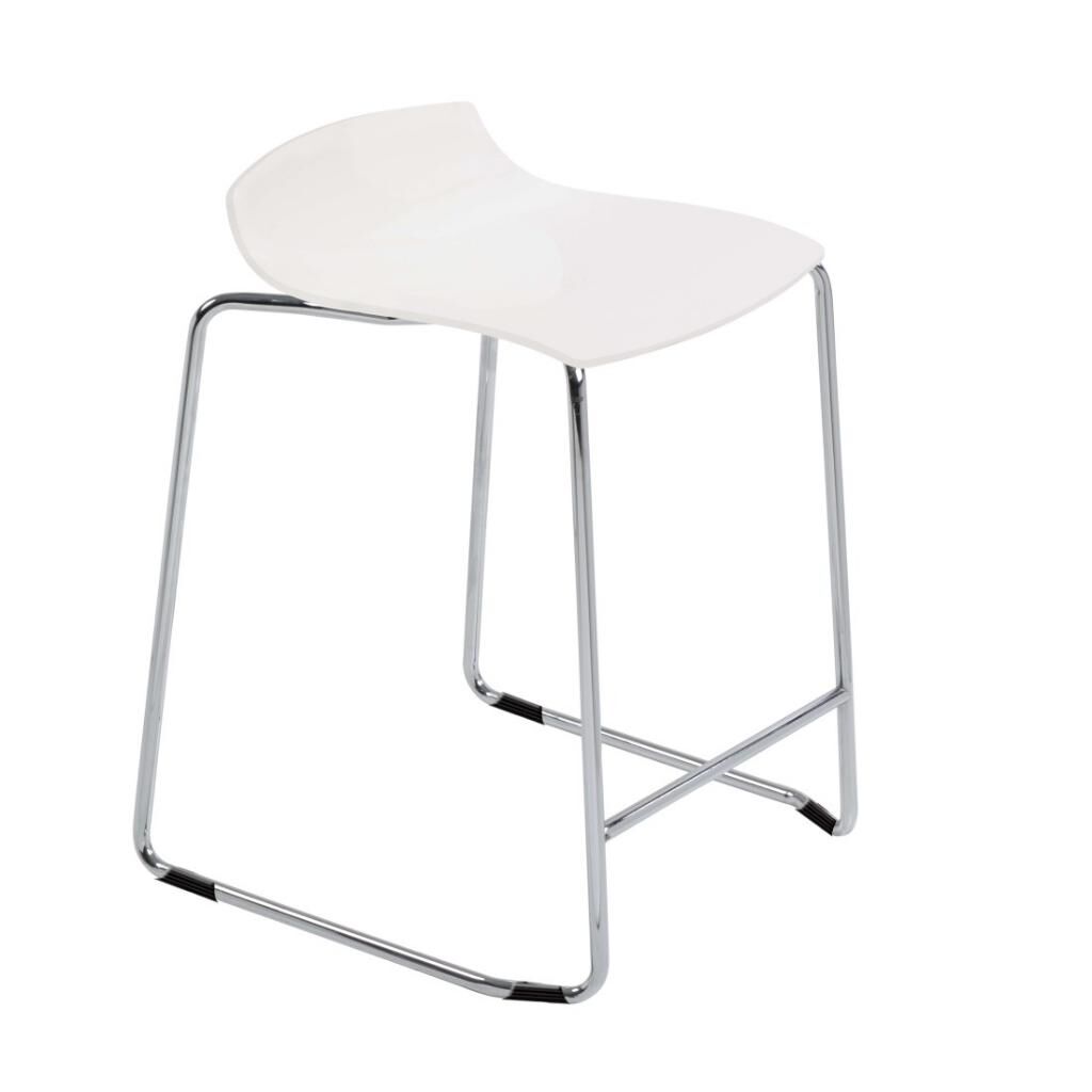 X-treme Sled Solid Beyaz - Krom Kaplama Bar Taburesi PPT1635