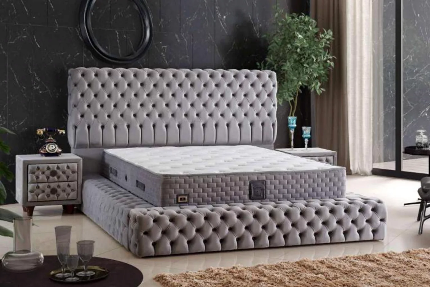 Carol Plus 100x200 Tek Kişilik Yatak, Baza, Başlık Seti