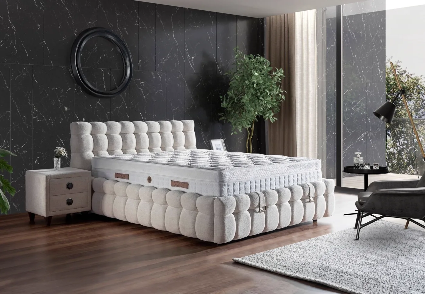 Form Sleep matelas 1 place, sommier, ensemble tête de lit
