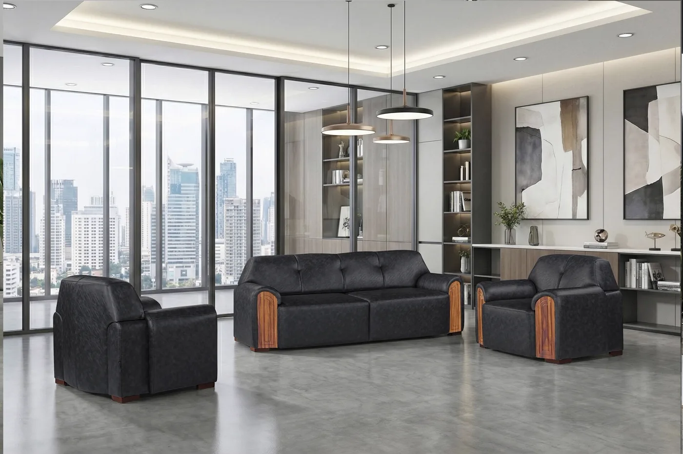 Boss Gri Ofis Koltuk Takımı