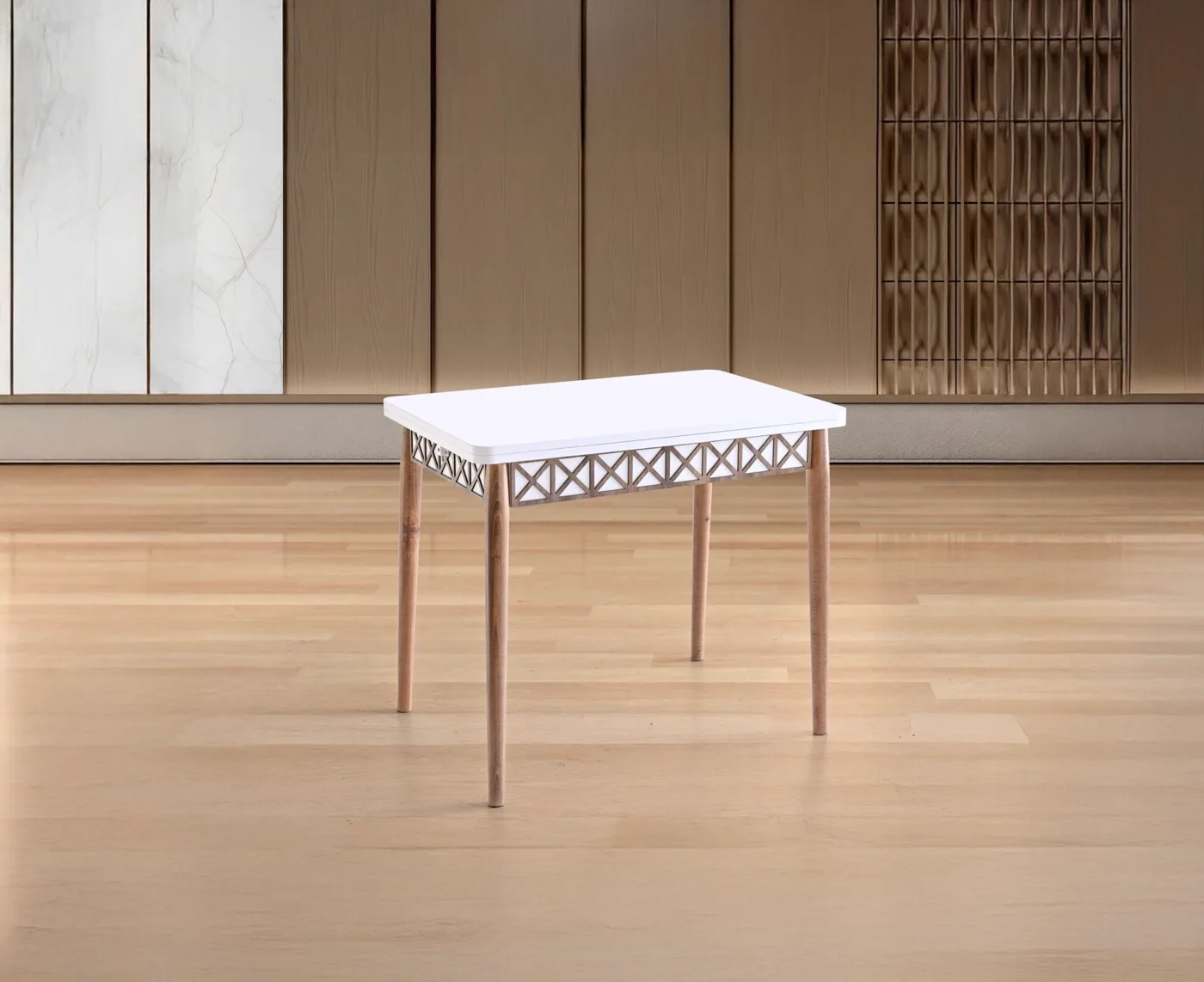 Extending Table White Marble