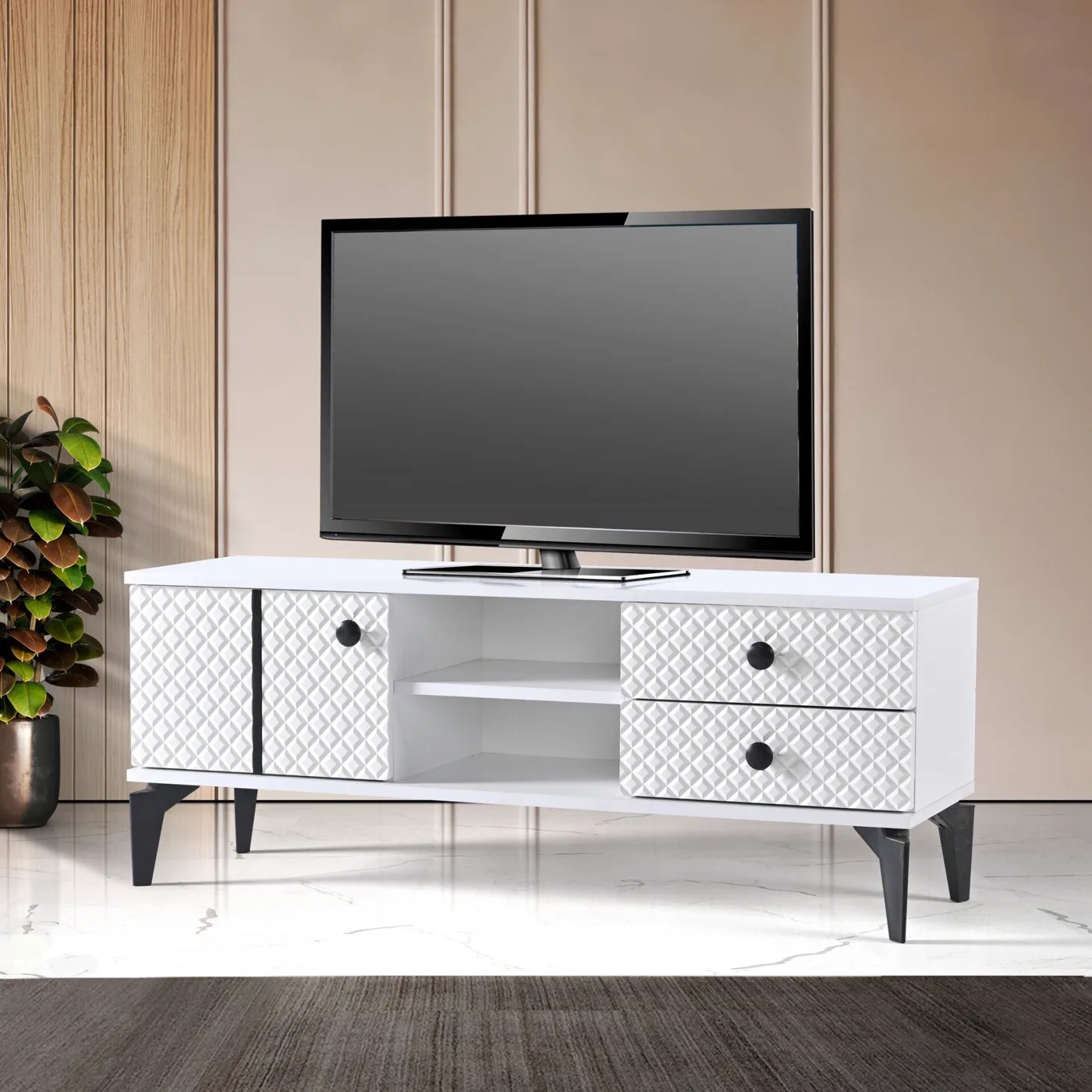 Star 120'lik Tv Sehpası Beyaz