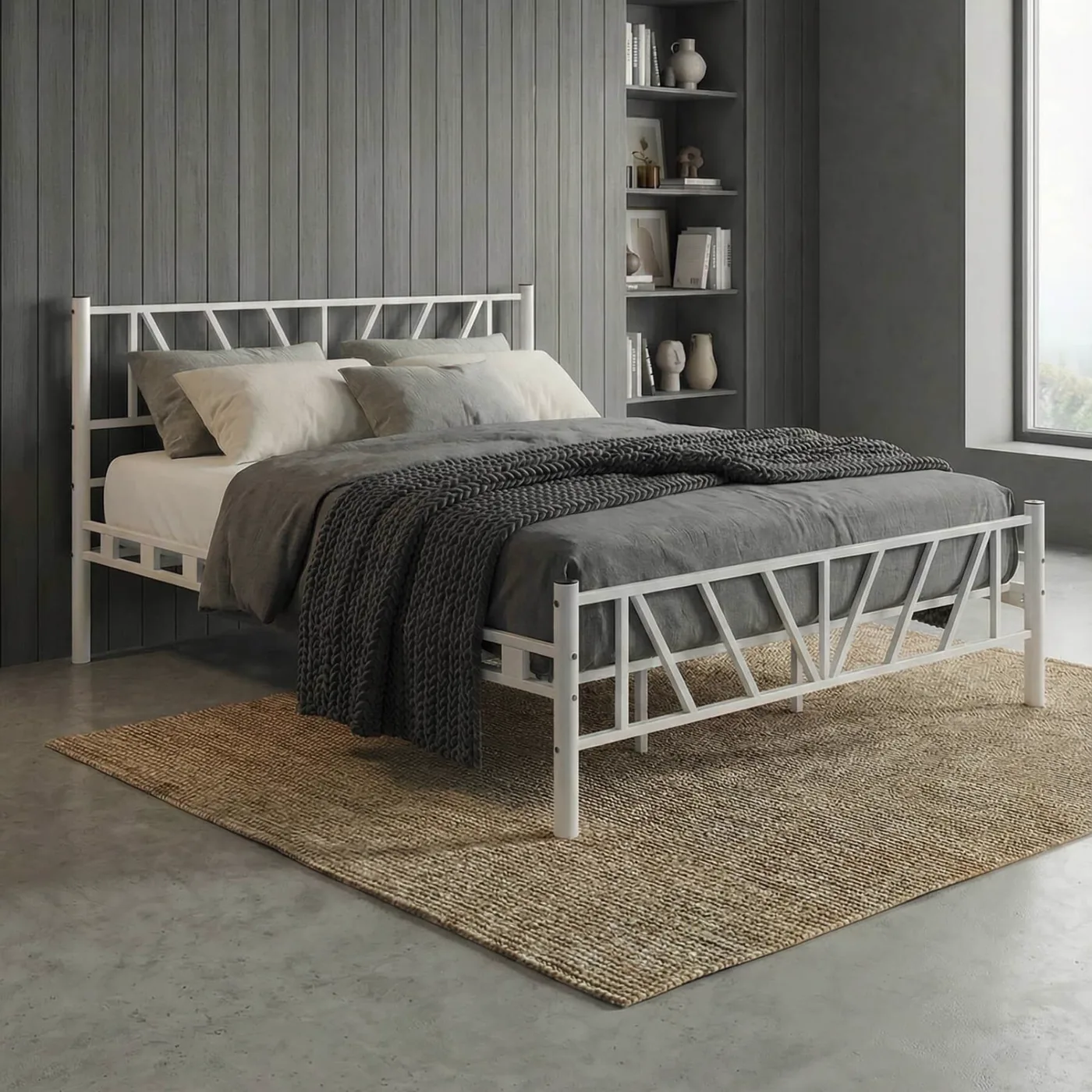 Smyrna Çift Kişilik Metal Karyola 140x190 Beyaz