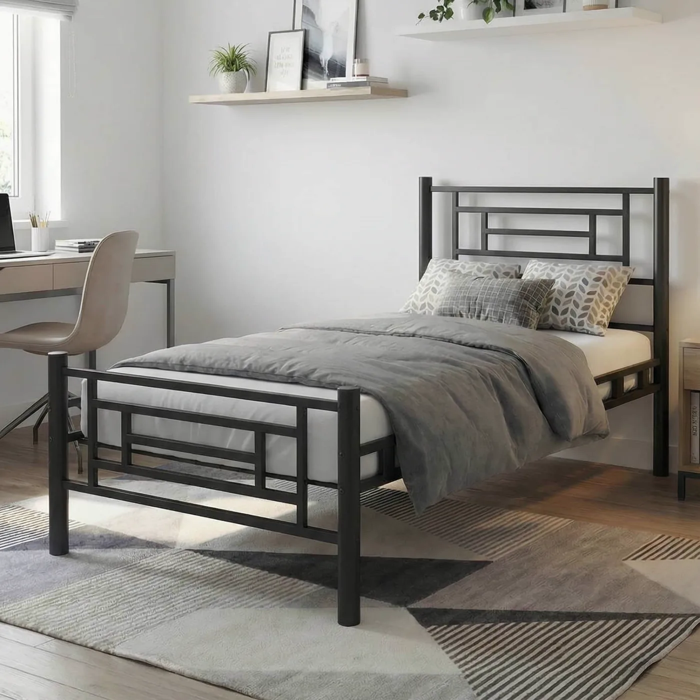Agora Tek Kişilik Metal Karyola 120x200 Siyah