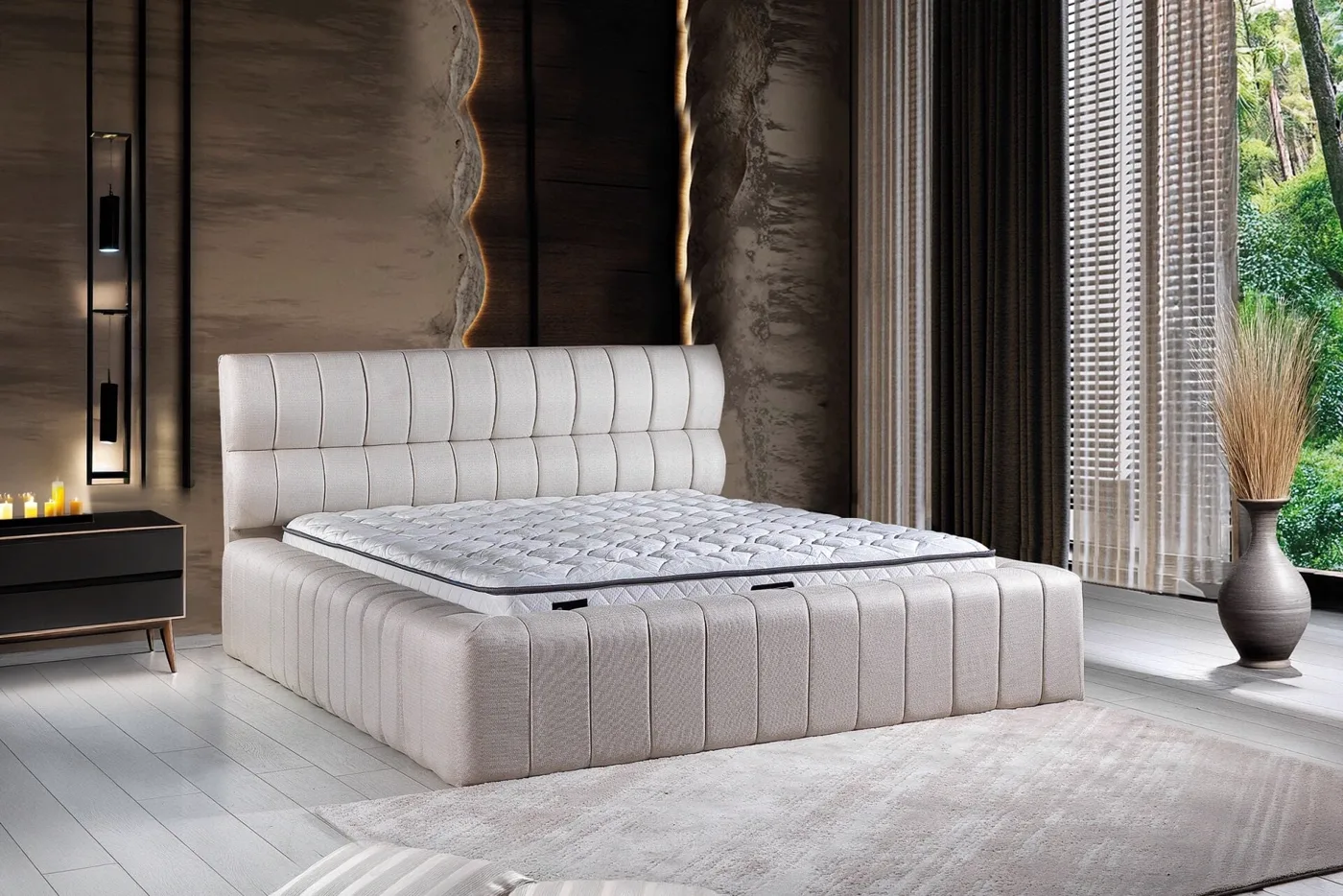 Fetta 180x200 Çift Kişilik Yatak, Karyola, Başlık Seti