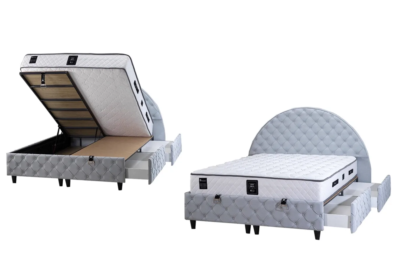 Cold Bed 200x200 Çift Kişilik Baza, Başlık Seti