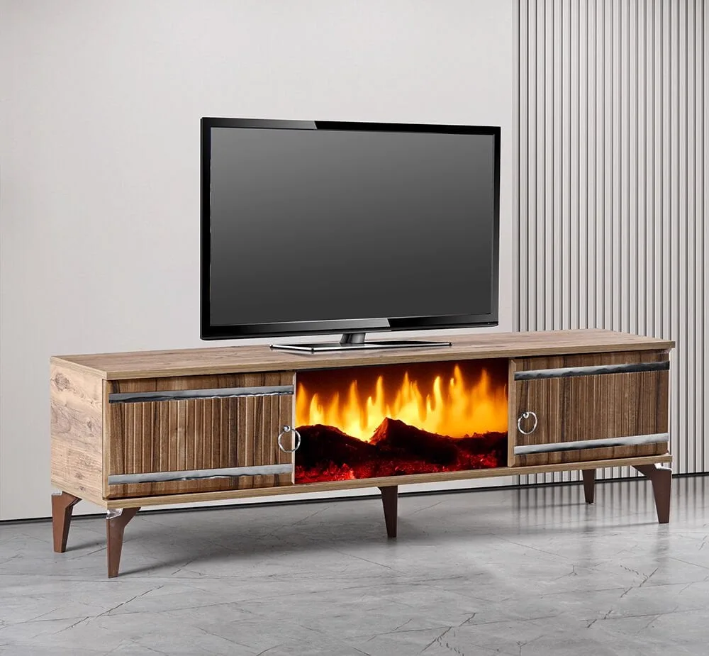 158cm TV-meubel met haard