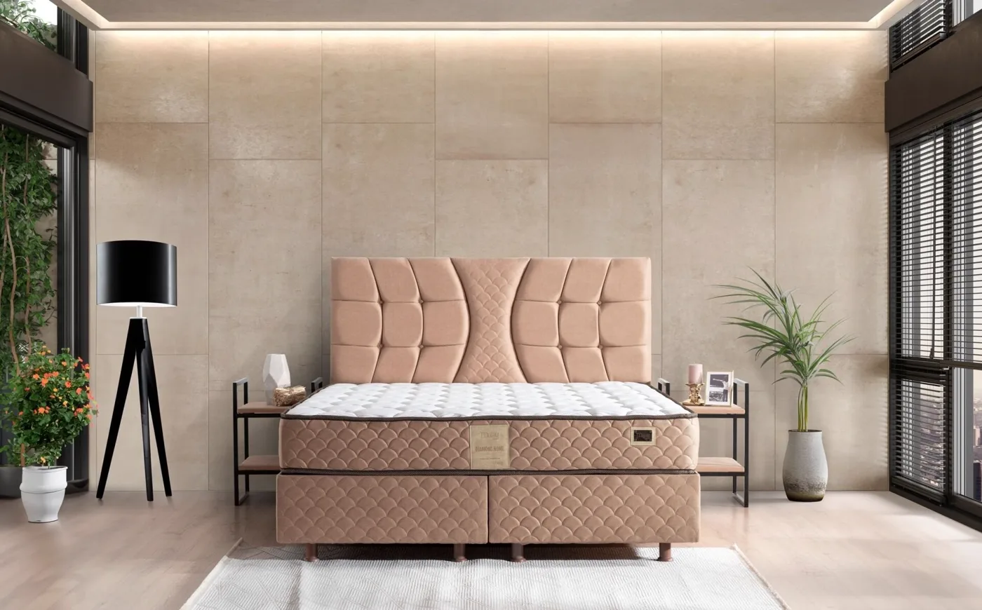 Kiamond Kahve 160x200 Çift Kişilik Baza