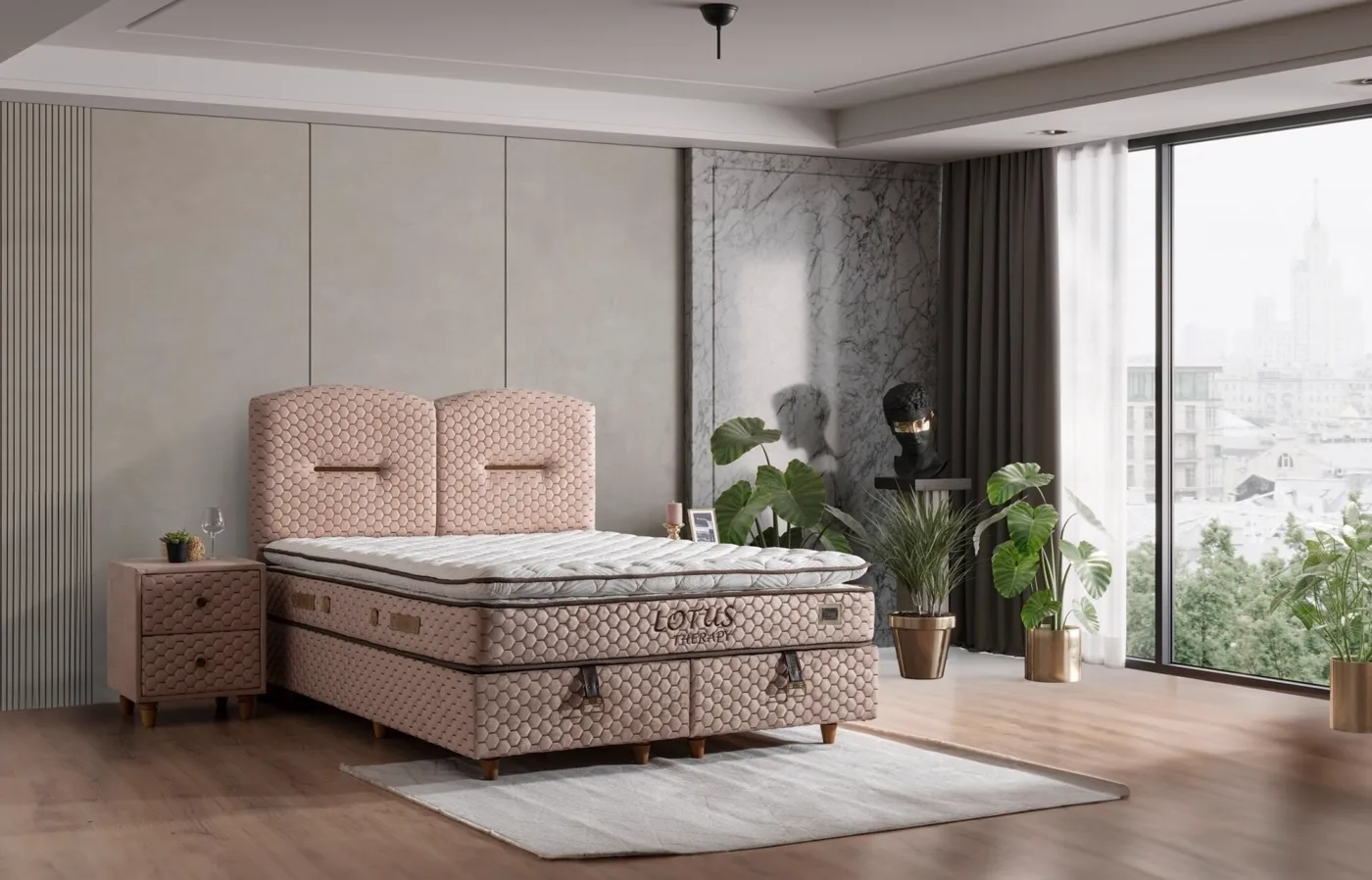 Lotus 160x200 Çift Kişilik Baza