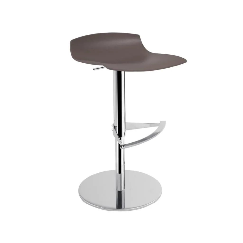 X-treme B Pro Ash Brown - Chrome-Plated Gas-Lift Metal-Leg Bar Chair