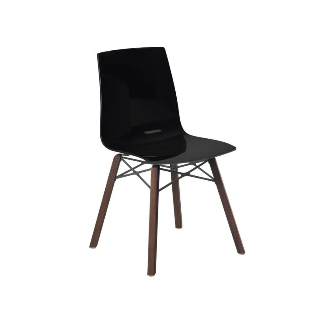 X-treme S Wox (iroko) Solid Siyah - Iroko Ahşap Mutfak Sandalyesi