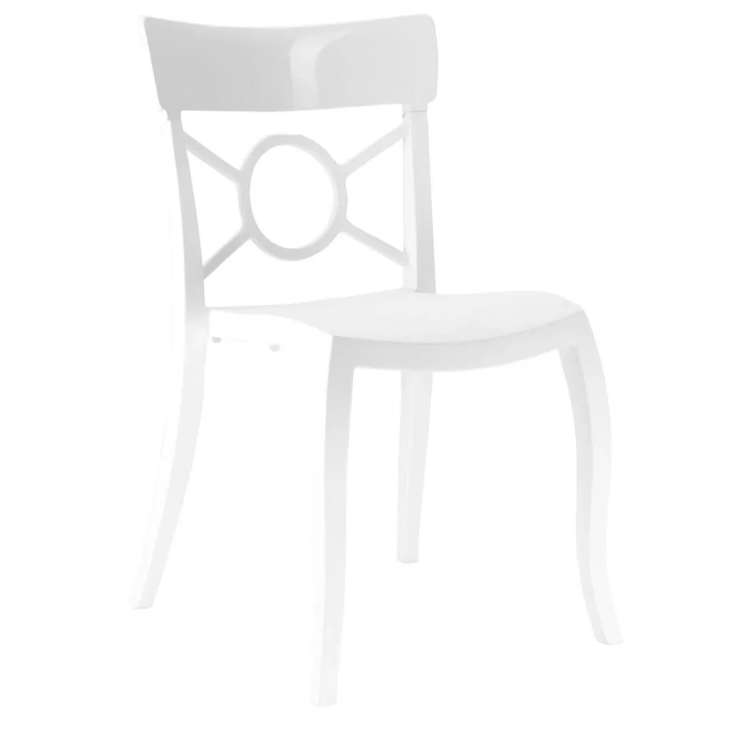Opera-S solid white - witte keukenstoel