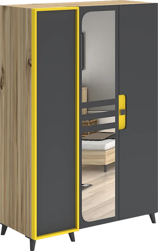 Simirna 3-Door Mirrored Cabinet