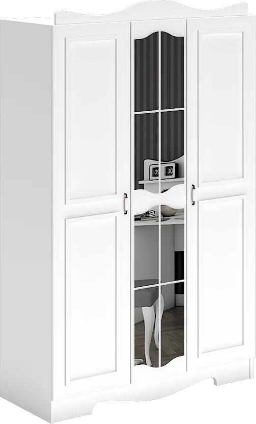 Ruyam 3-Door Mirrored Cabinet