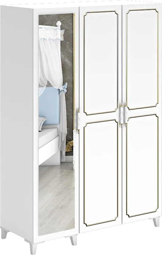 Leydi 3-Door Mirrored Cabinet