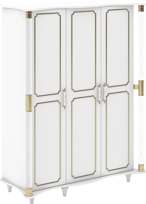 Hurrem 3-Door Mirrored Cabinet