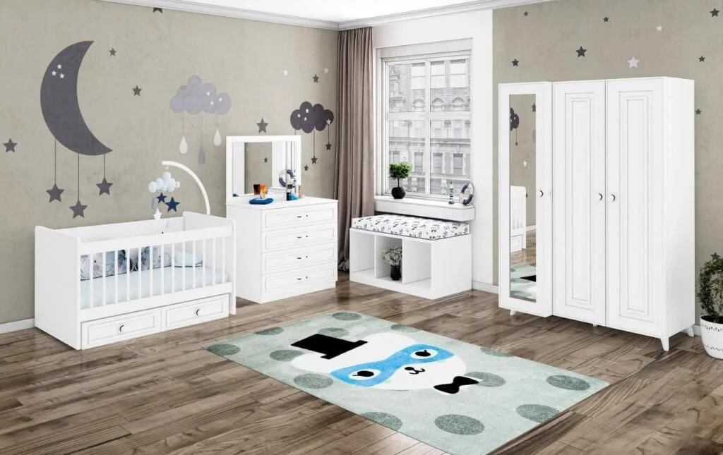 Helen Sallanır Beşikli Bebek Odası Takımı