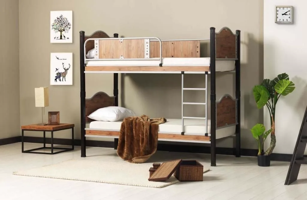 Inci Etagenbett 90x190 ARM005 Schwarz + Nussbaum