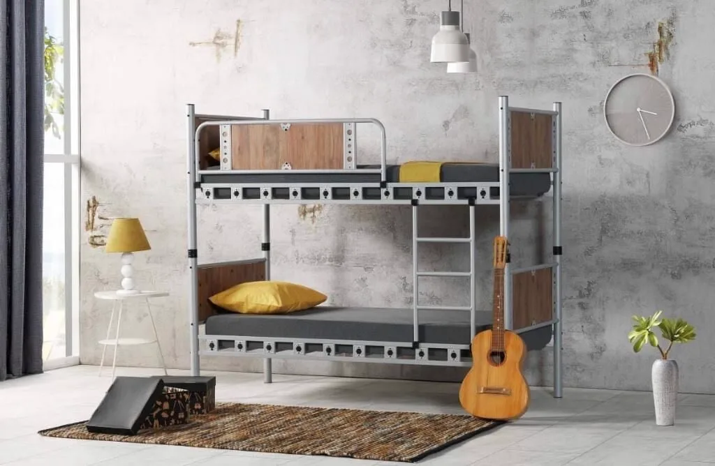 Elegan Etagenbett 90x190 ARM017 Nussbaum