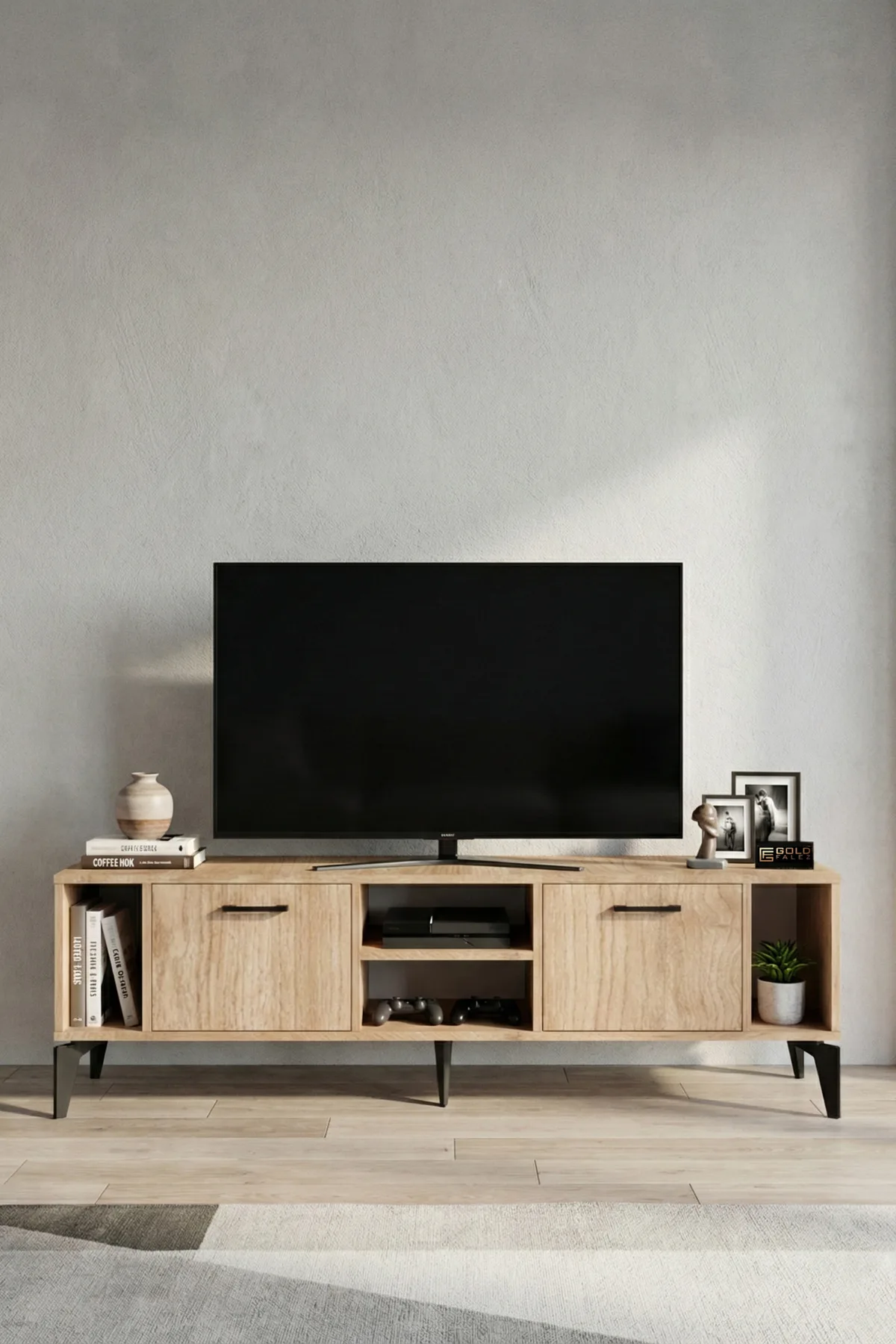 Linya TV Sehpası Suntalam Bej 160x35 cm