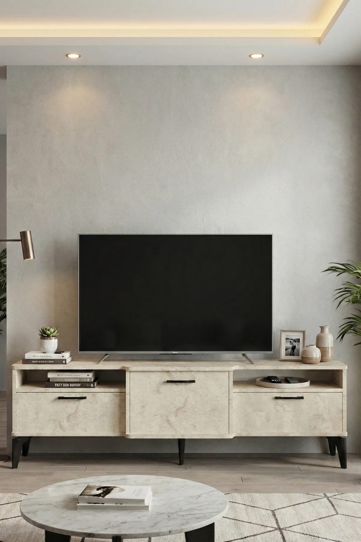 Mistral TV Sehpası Suntalam Ekru 160x40 cm