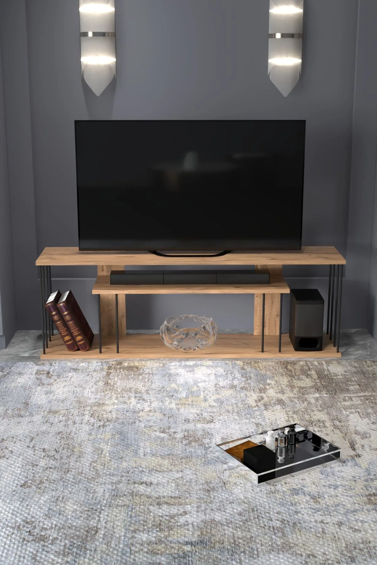 Gzd Plus TV Ünitesi Kahverengi Çam